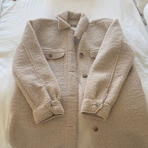 Women's Cream Sherpa Jacket
